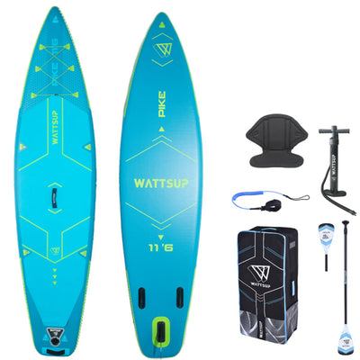 Ensemble de planches SUP - WattSUP Pike 11'6" - avec accessoires et siège de kayak