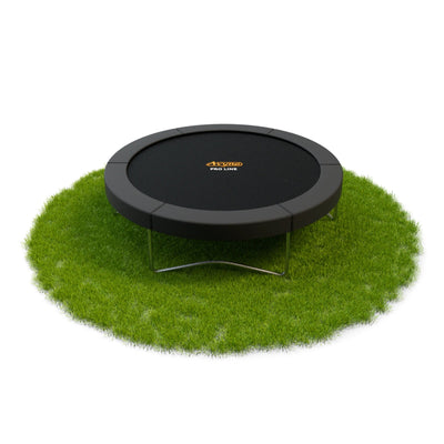 Trampoline en saillie Avyna Pro-Line rond (Ø200 cm) avec filet de sécurité - gris - avec housse offerte