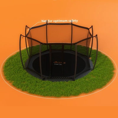 Avyna Pro-Line InGround ronde trampoline Ø430 met veiligheidsnet - 4 kleuren - met gratis afdekhoes