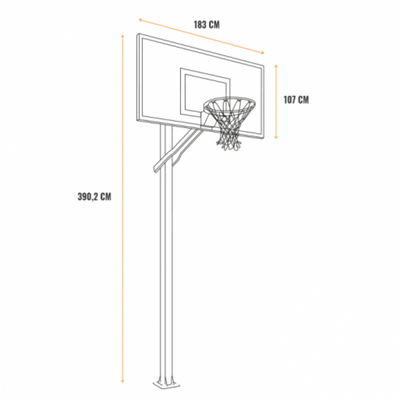 Goalrilla CV72 Professionele Basketbalpaal (Inground) - In hoogte verstelbaar