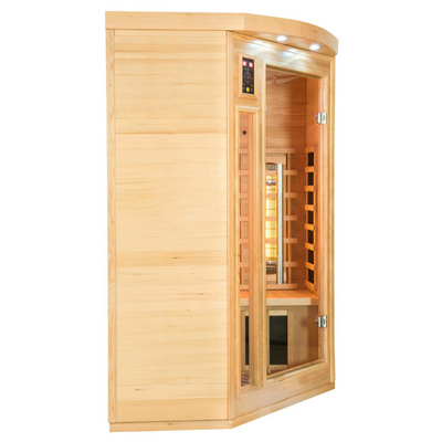 Sauna d'angle infrarouge pour 2 personnes - France Sauna Apollon Quartz 2 places