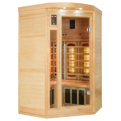 Sauna d'angle infrarouge pour 2 personnes - France Sauna Apollon Quartz 2 places