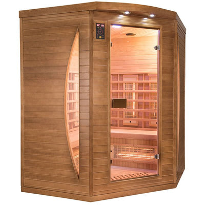 Infraroodsauna (hoeksauna) voor 3 personen - France Sauna Spectra 3-seater