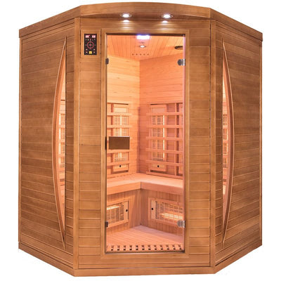 Infraroodsauna (hoeksauna) voor 3 personen - France Sauna Spectra 3-seater