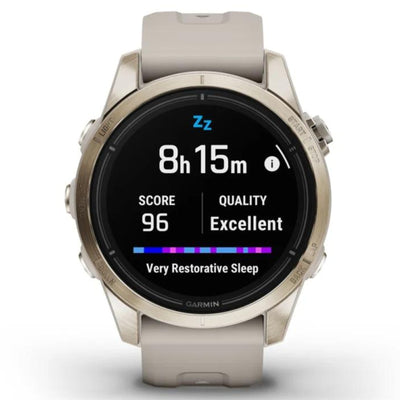 Garmin Epix Pro (G2) 42mm Sapphire Edition - Soft Gold met Light Sand band - Premium multisport & outdoor horloge