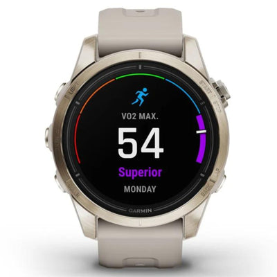 Garmin Epix Pro (G2) 42 mm Sapphire Edition - Soft Gold avec bracelet Light Sand - Montre multisport et extérieur haut de gamme