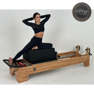 Reformer Pilates en bois - Bois de hêtre - Pilates corps et exercice P001