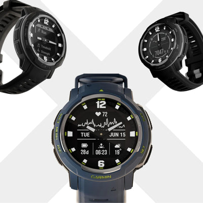 Garmin Instinct Crossover Zwart - 45 mm - Robuuste hybride smartwatch voor multisport & avontuur