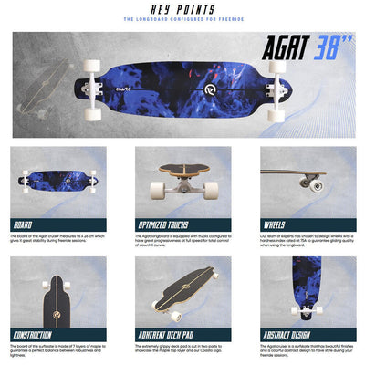 Longboard - Coasto Agat 38" - 91x23 cm