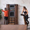 NOHRD Compact Wall Walnut – Trainingsstation mit interaktivem Touchscreen, SlimBeam, SkiErg und SwingBells – Walnut