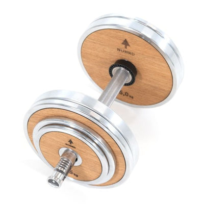 NOHRD Weight Plate Tower Eiken - Set met Gungnir Dumbbells & Barbell - Eikenhout