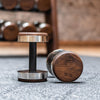 NOHRD Dumbbells Set Walnoot - Gewichten met opslagrek - Notenhout