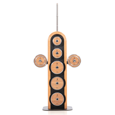 NOHRD Weight Plate Tower Eiken - Set met Gungnir Dumbbells & Barbell - Eikenhout