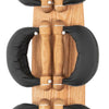 NOHRD Swing Board Set Oak - kettlebells avec rangement mural - Bois de chêne et cuir