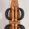 NOHRD Swing Board Set Kersen - Kettlebells met opslag aan de muur - Kersenhout en leer