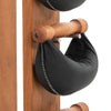 NOHRD SwingBell Tower Set Cherries – Kettlebells mit Aufbewahrungsständer – Kirschholz und Leder