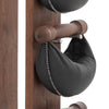 NOHRD SwingBell Tower Set Walnut - kettlebells avec support de rangement - Noyer et cuir