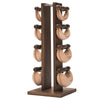 NOHRD SwingBell Tower Set Walnut Natural - kettlebells avec support de rangement - Noyer et cuir (copie)