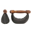 NOHRD SwingBell Tower Set Walnut – Kettlebells mit Aufbewahrungsständer – Walnuss und Leder