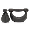 NOHRD SwingBell Toren Set Zwart - kettlebells met opslagrek - Gebeitst eikenhout en leer