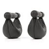 NOHRD SwingBell Toren Set Zwart - kettlebells met opslagrek - Gebeitst eikenhout en leer