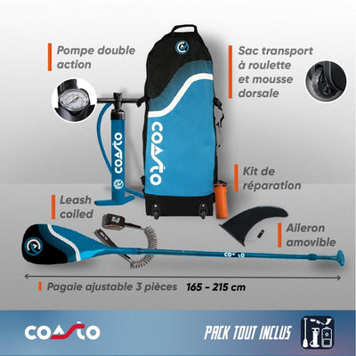 Set de planches SUP - Coasto Nautilus 11'8 - avec accessoires