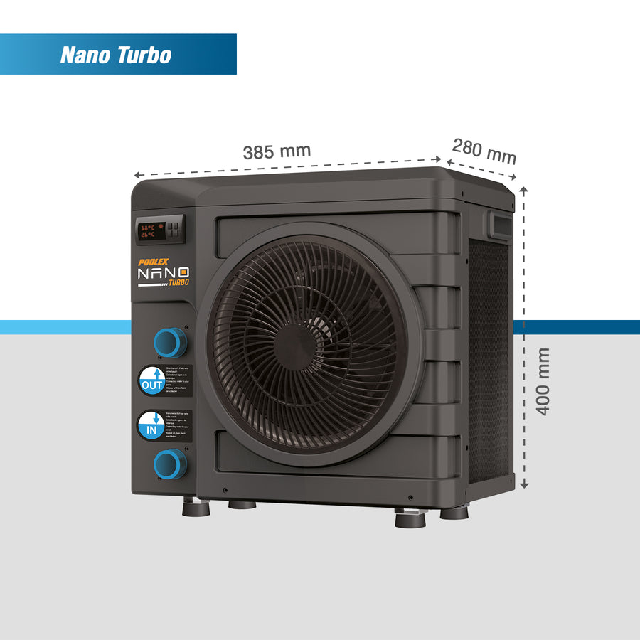 Poolex Nano Turbo (3kW) - Warmtepomp voor (zwem)baden tot 21 m3