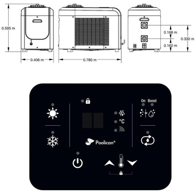 Poolex Poolican warmtepomp voor zwembaden tot 25 m3