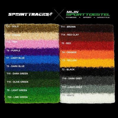 Pistes de sprint Heavy Sprint Track - 10 X 2 mètres - numérotées - nombreuses options de couleurs