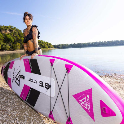 Pinkfarbenes SUP-Board-Set für Damen – WattSUP Jelly 9'6“ – mit Zubehör