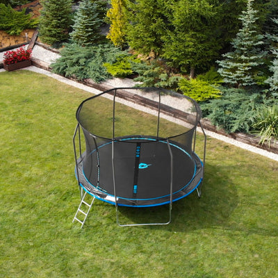 Thunder Deluxe opbouw trampoline rond (Ø244 cm) met net - blauw