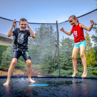 Thunder Deluxe opbouw trampoline rond (Ø244 cm) met net - blauw