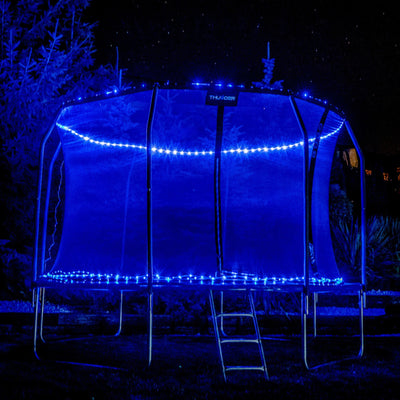 Thunder Deluxe opbouw trampoline rond (Ø305 cm) met net - blauw