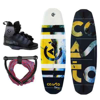 Wakeboard set - Coasto Topaz wakeboard + Diamond wakeboard bindingen + Coasto wakeboard lijn