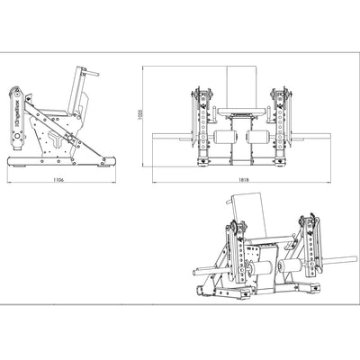 Kingsbox The Crazy Queen - Leg Extension / Leg Curl Machine Leg extension / leg curl