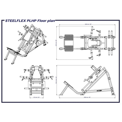 Hack Press / Hack Squat – Plate Loaded – Steelflex PLHP-BR