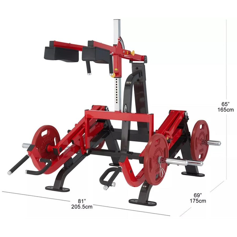 Kniebeugen- und Kreuzheben-Maschine (multifunktional) – Plattenbeladung – Steelflex PL2300-BR