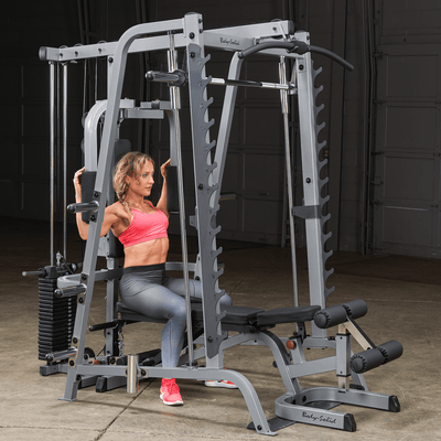 Smith Machine - Body-Solid GS348FB Full Option - Plate Loaded/Steekgewichten Smith machine